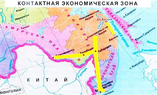 Контактная экономическая зона России (проект) по В.И.Ишаеву