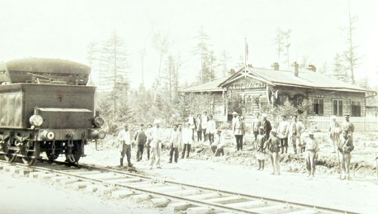 Станция Корфовская 1890-х годов.