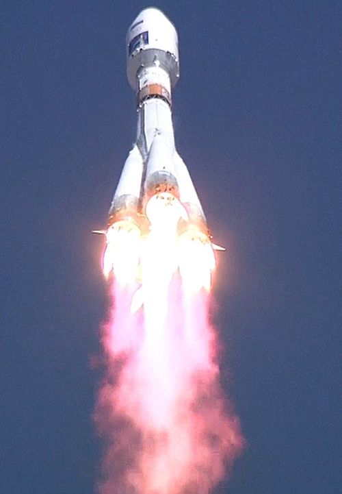 Запуск ракеты-носителя «Союз-2.1а» с космодрома Восточный.