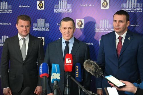 Алексей Чекунков, Юрий Трутнев и Дмитрий Демешин