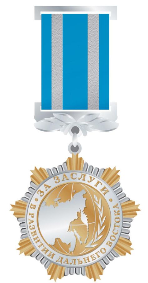 Знак отличия Минвостокразвития «За заслуги в развитии Дальнего Востока» изготовлен из нейзильбера