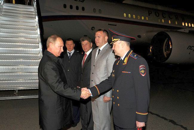 Владимир Путин прибыл в Благовещенск. Фото пресс-службы Президента России