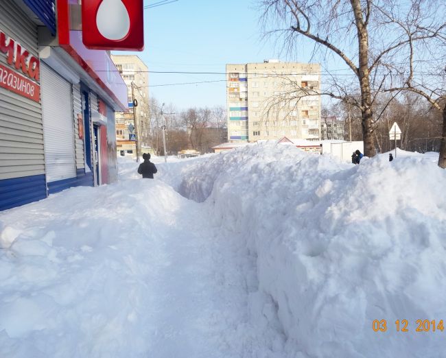 В Комсомольске снег не убран