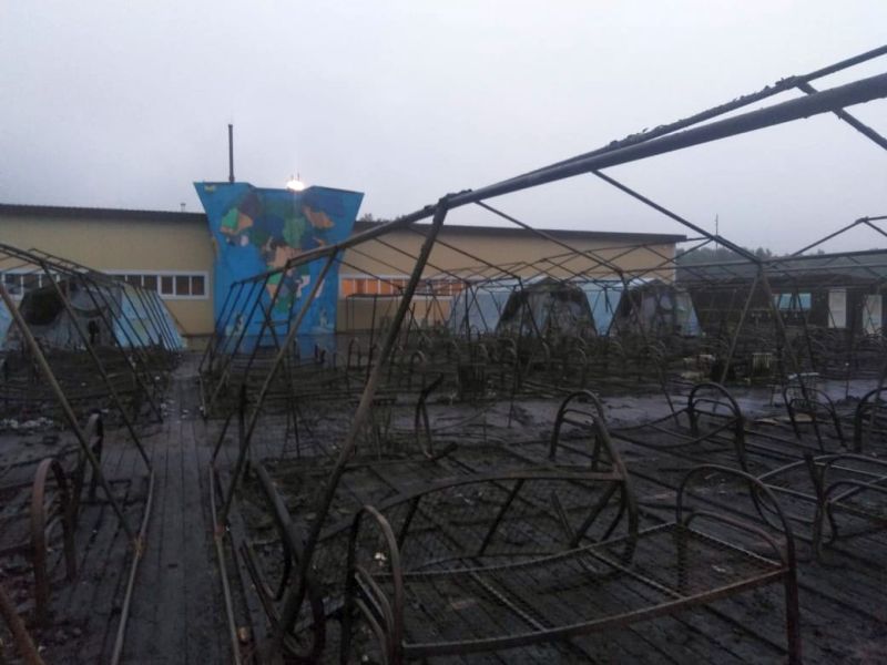 Пожар в палаточном лагере в Солнечном районе ликвидирован