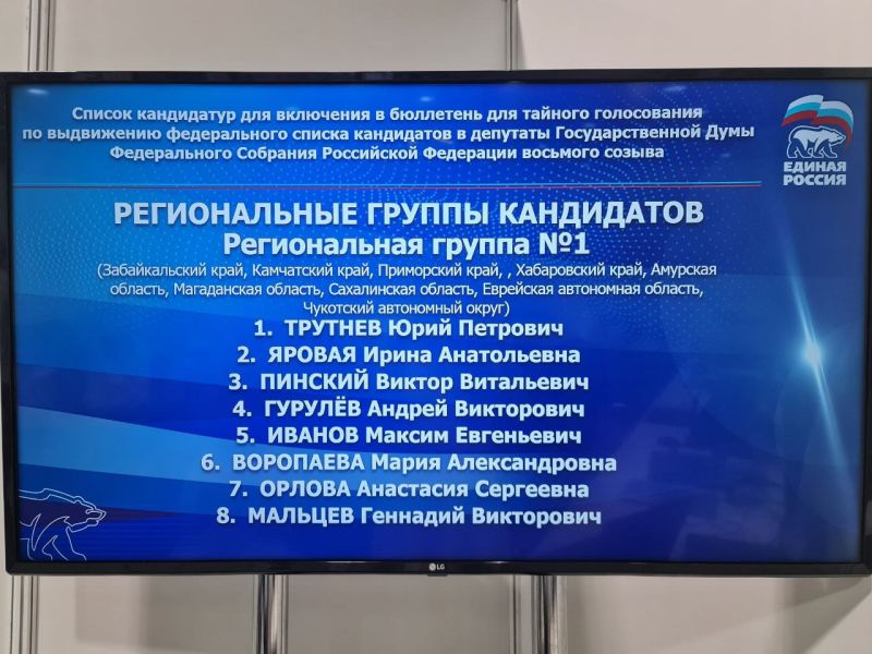 Полпред в ДФО Юрий Трутнев возглавил региональный список «ЕР» в Госдуму от Дальнего Востока