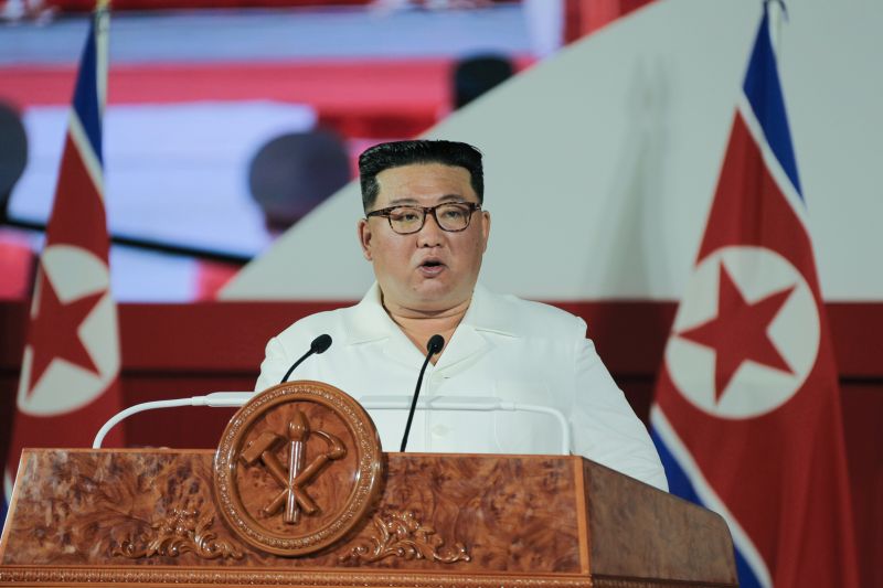 Ким Чен Ын выступил с многозначительной речью, посвященной Дню Победы в войне. Июль 111 г. чучхе (2022).