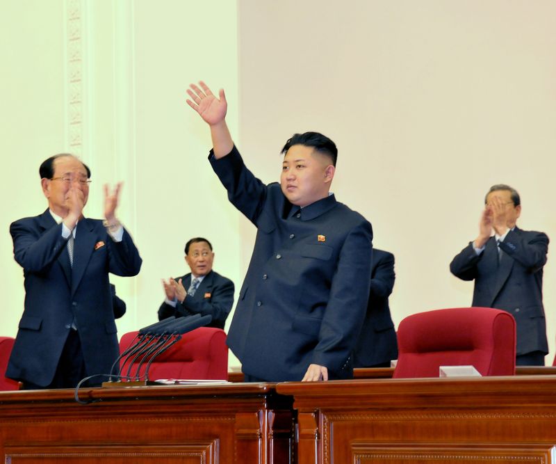 Ким Чен Ын был избран первым секретарем ТПК на IV
конференции ТПК. Апрель 101 года чучхе (2012).