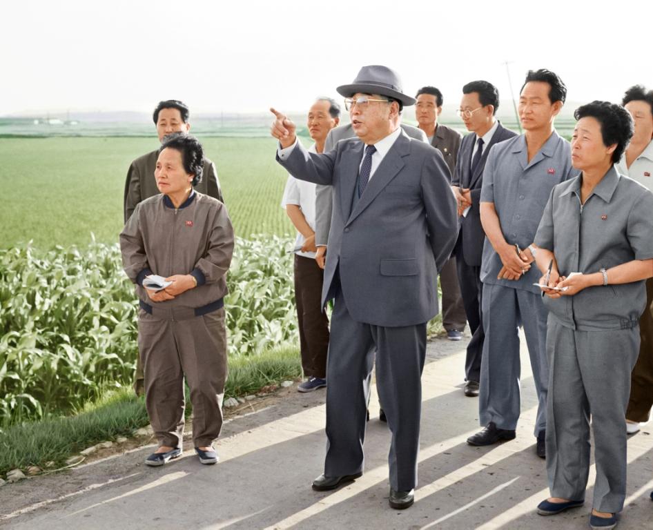 В Кымданском сельхозкооперативе уезда Ончхон. Июнь 1994 года.