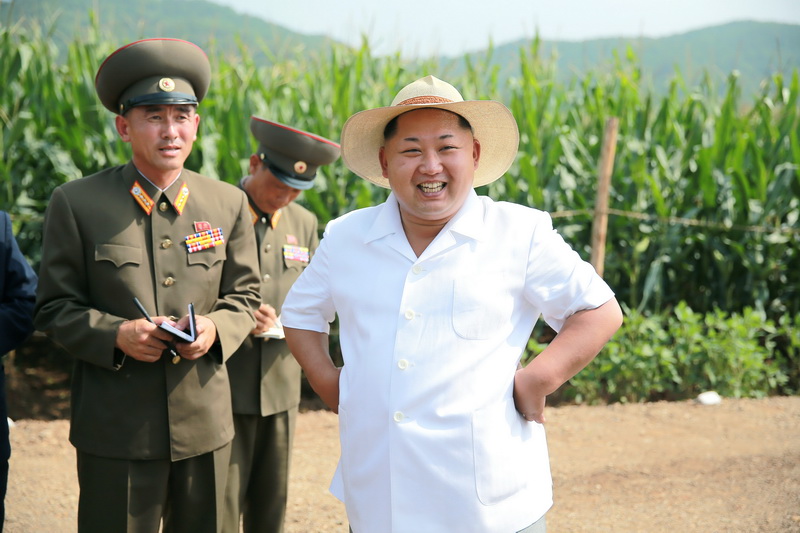 Ким Чен Ын в аграрном хозяйстве №1116. Август 2015 года.