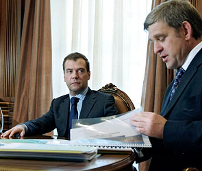 Д. Медведев и С. Дарькин