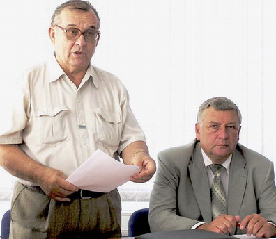 Кныш (1-й секретарь Хабаровского крайкома ВКПБ) и Куваев (слева направо)