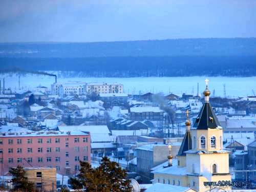 Вид на город Олёкминск с телестанции