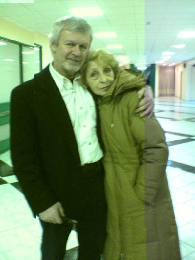 Евгений Черносвитов с племянницей Есенина - Светланой Петровной Есениной. 