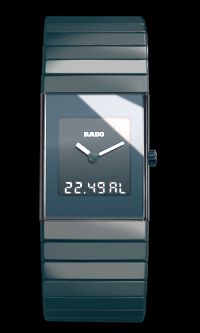 Часы «Rado» из устойчивой к царапинам матовой керамики с электронным циферблатом. Средняя цена - 80 000.00 руб